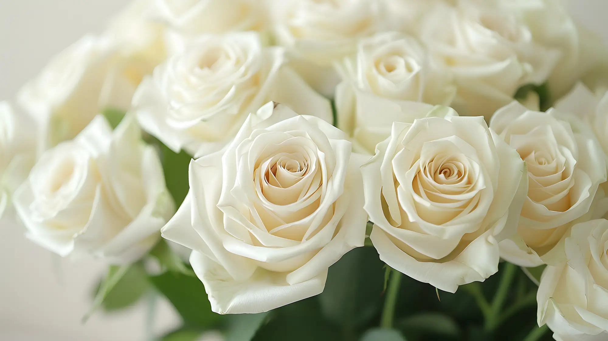 Blumenstrauß mit weißen Rosen - MEMORIS® Bestattungen